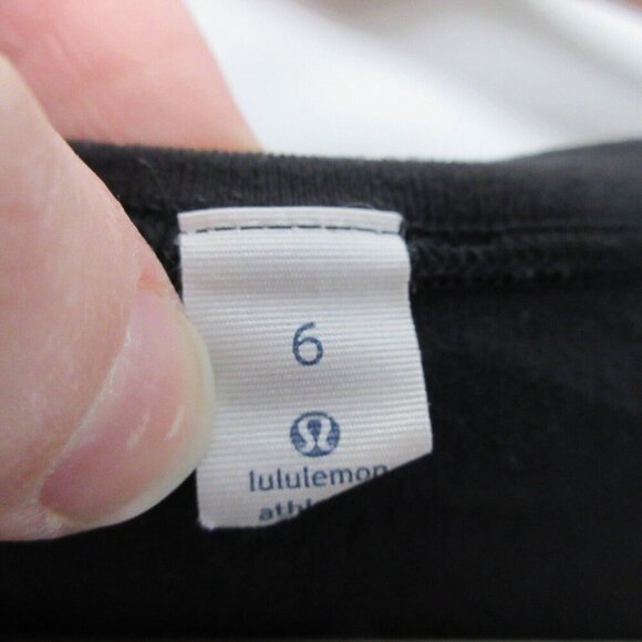 Lululemon Womens Rulu Long Sleeve Black Thumbholes Soft Pleated 6 Running 230 - Picture 4 of 10